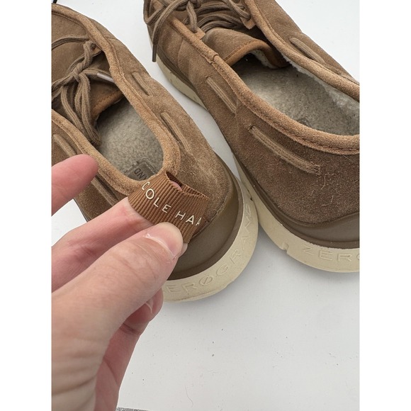 Cole Haan Zerogrand Shoes Mens Size 11 Brown Suede Fleece Lined Moccasins Casual main image 7